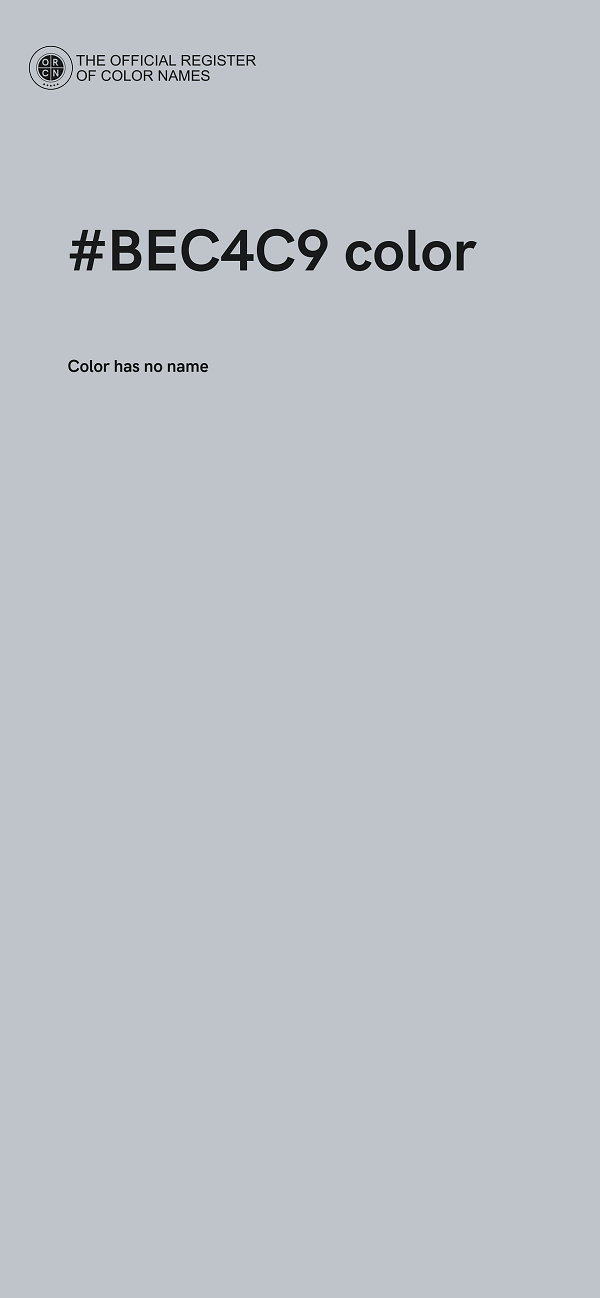#BEC4C9 color image