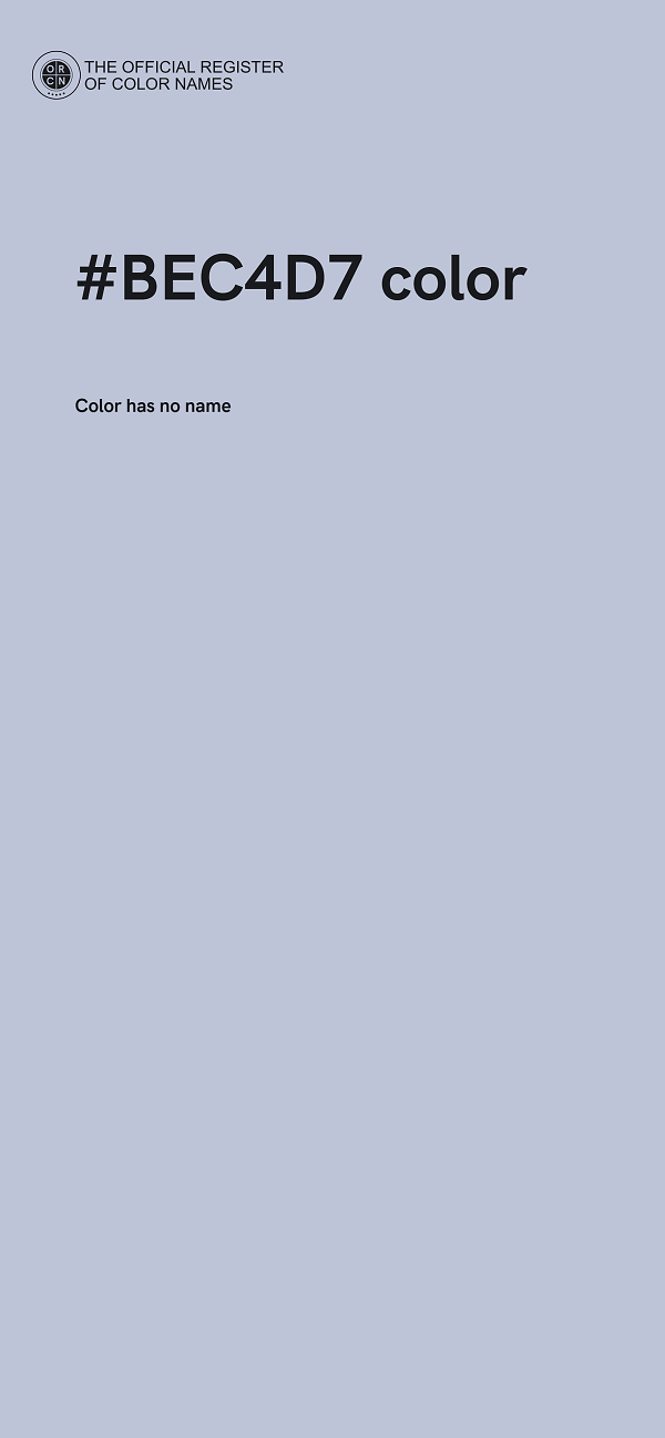 #BEC4D7 color image