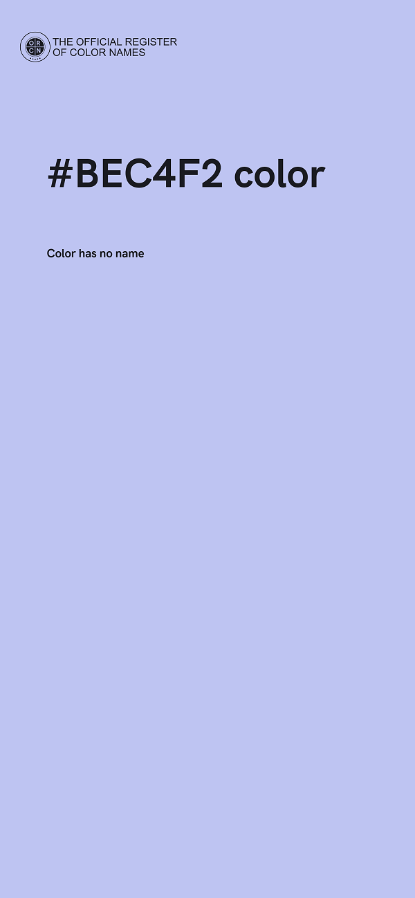 #BEC4F2 color image