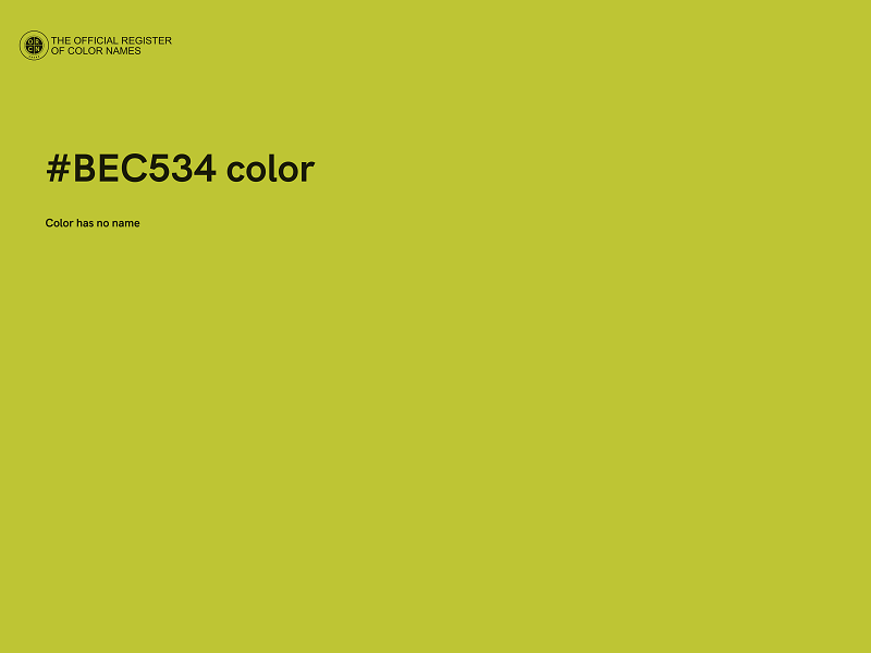 #BEC534 color image