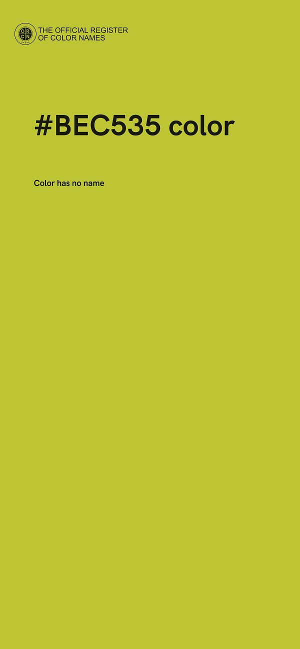 #BEC535 color image