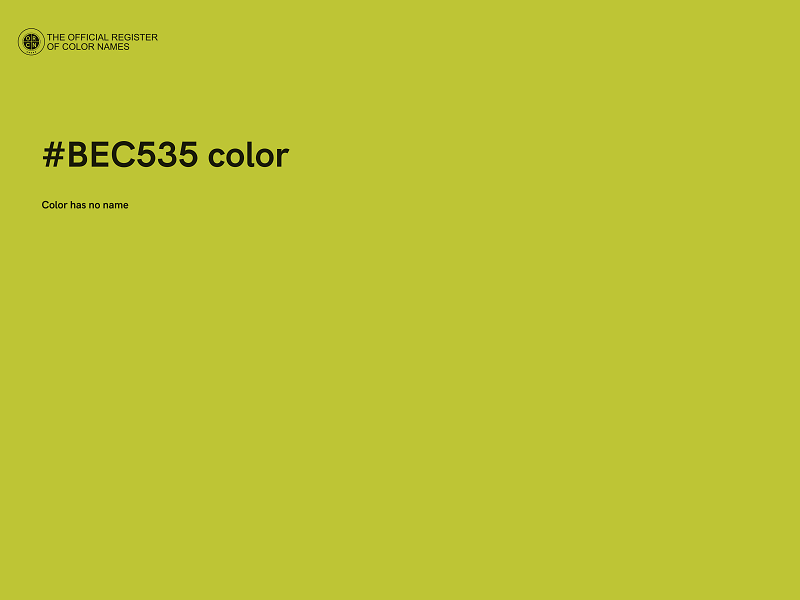#BEC535 color image