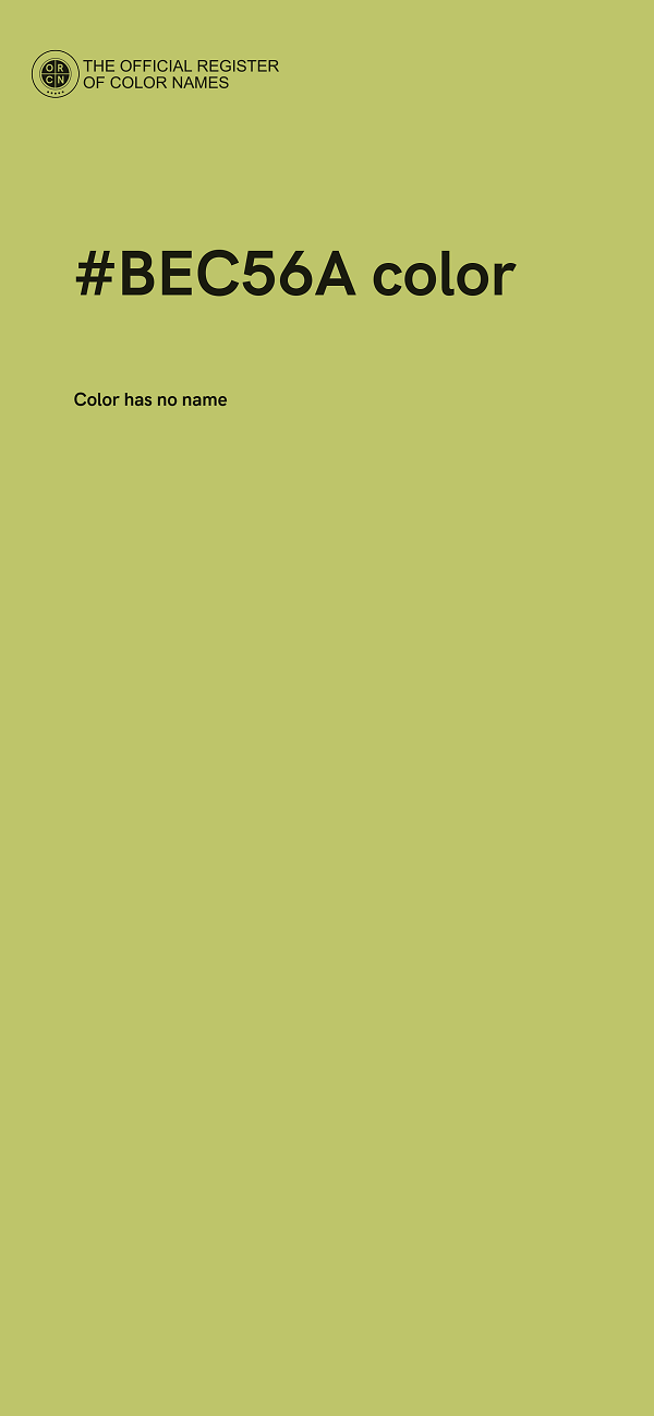 #BEC56A color image
