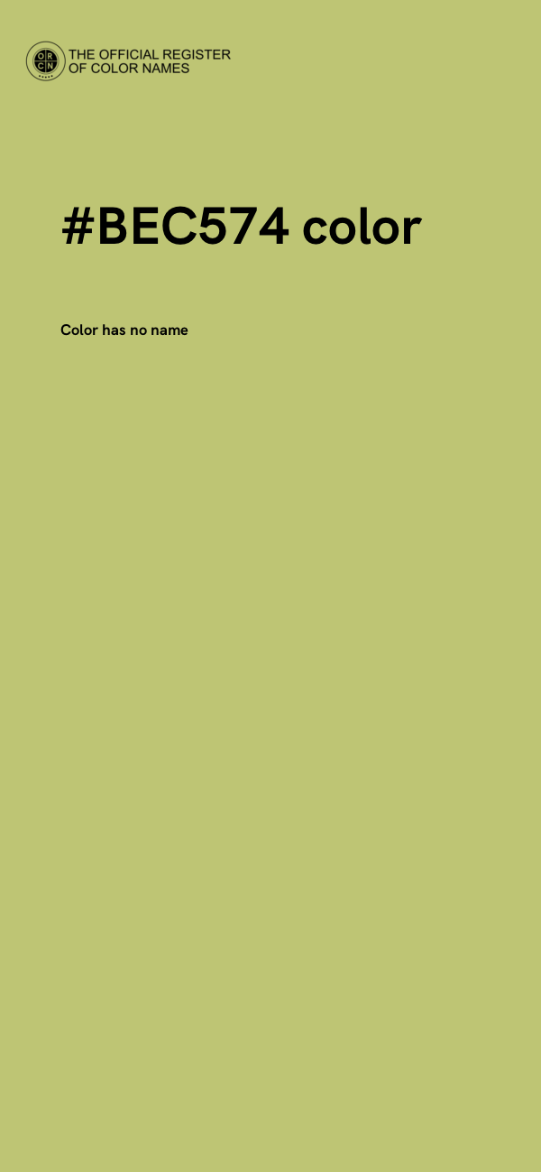 #BEC574 color image