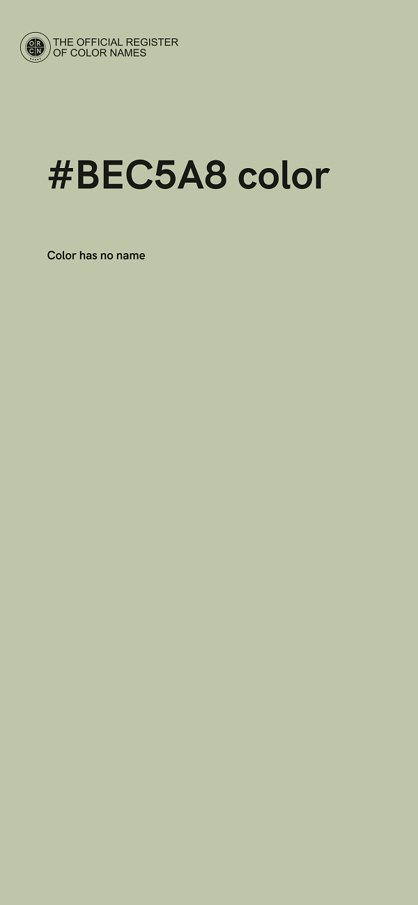 #BEC5A8 color image