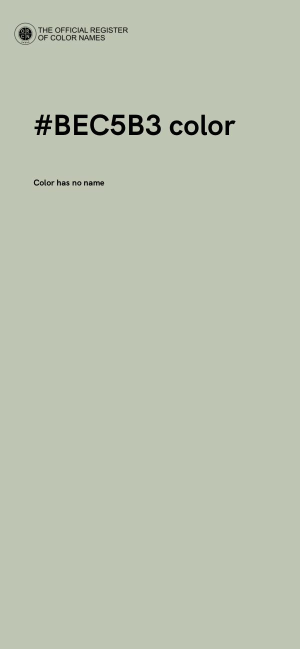 #BEC5B3 color image