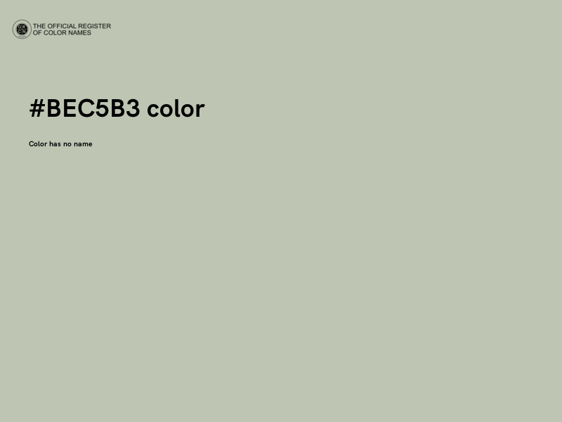 #BEC5B3 color image