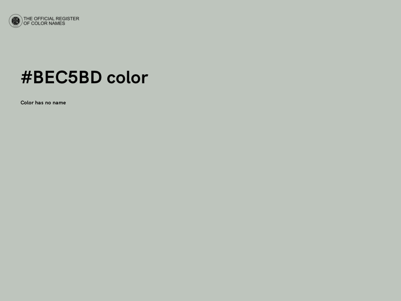 #BEC5BD color image