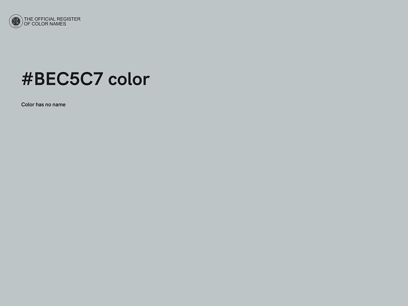 #BEC5C7 color image