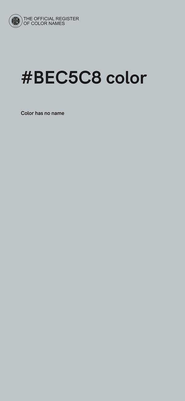 #BEC5C8 color image