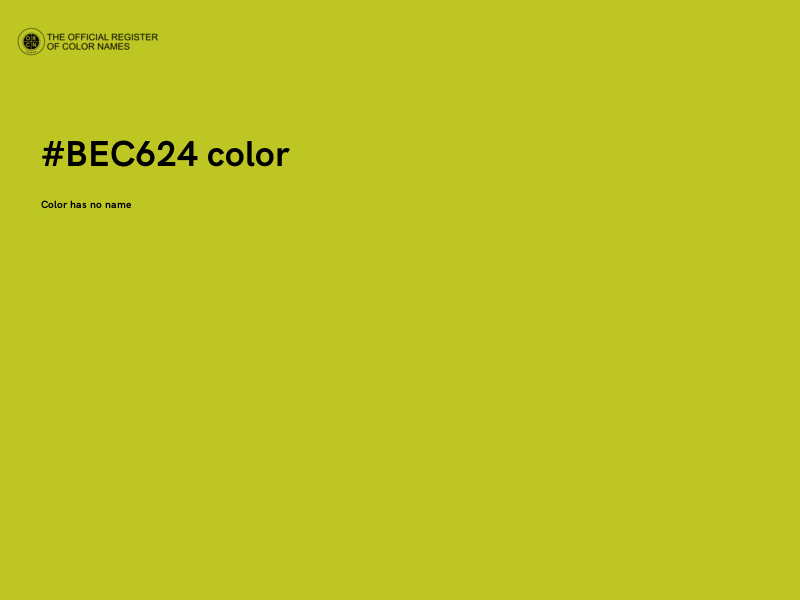 #BEC624 color image