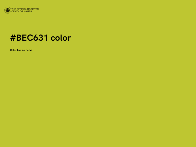 #BEC631 color image