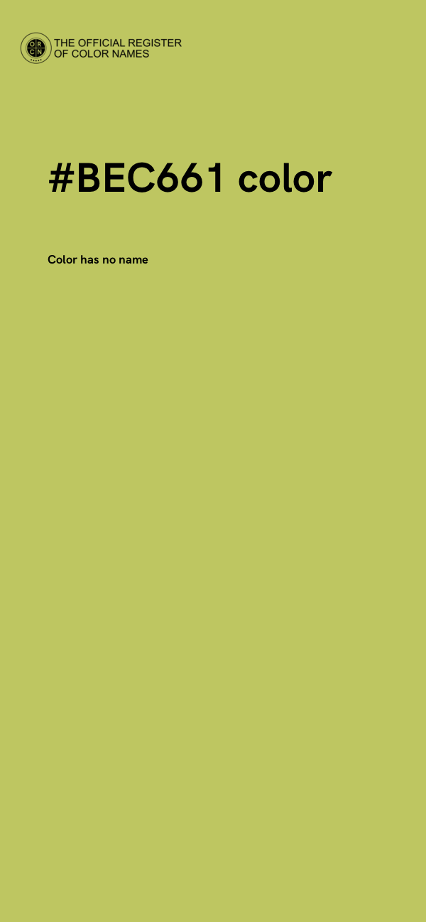 #BEC661 color image