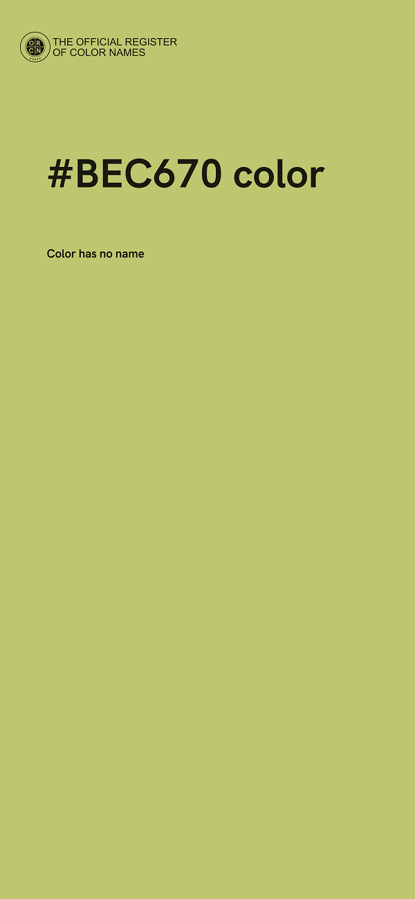 #BEC670 color image