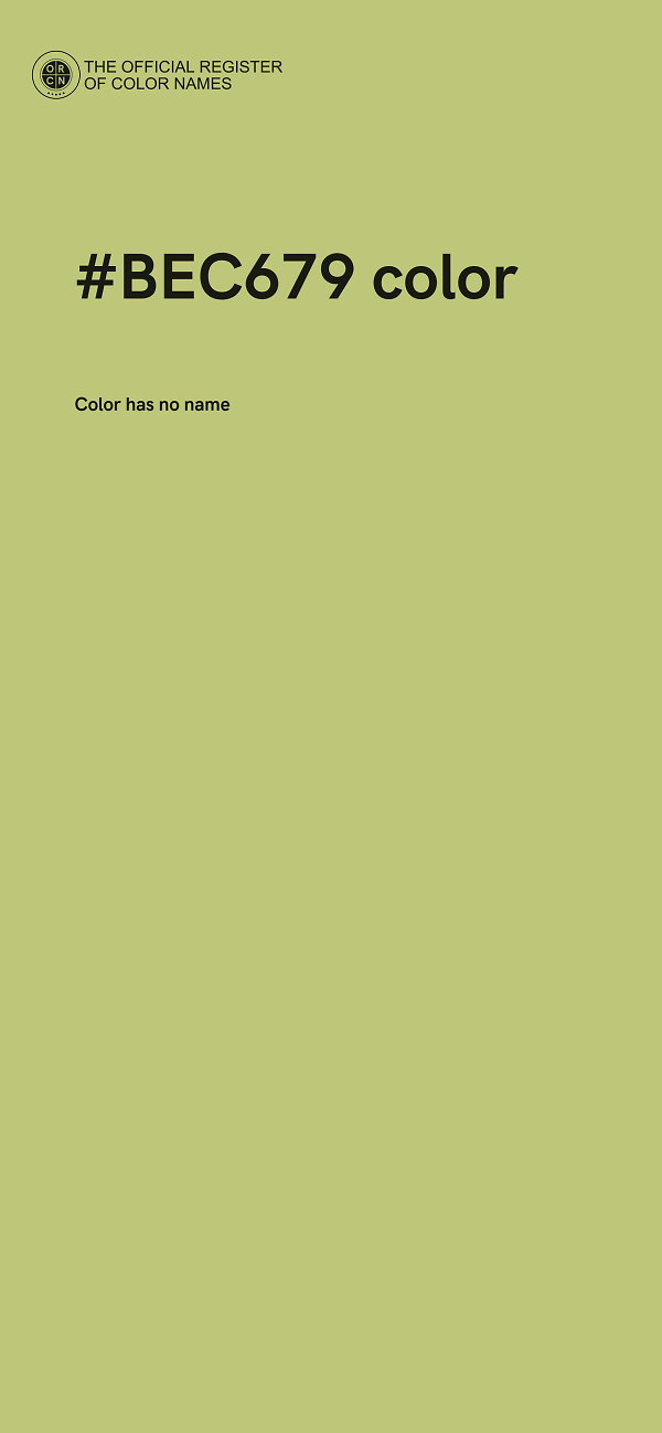 #BEC679 color image