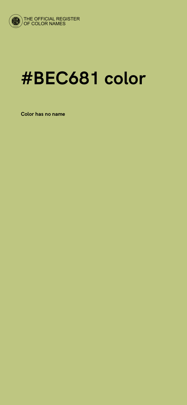 #BEC681 color image