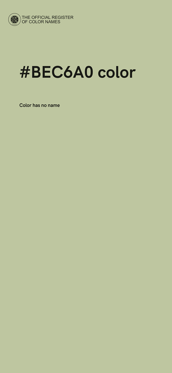 #BEC6A0 color image
