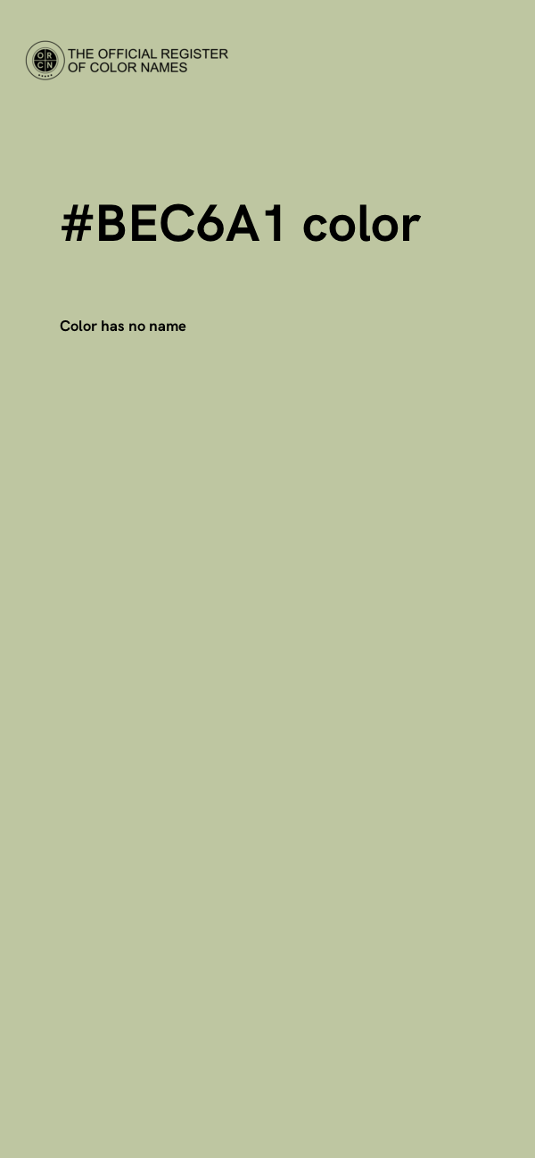 #BEC6A1 color image