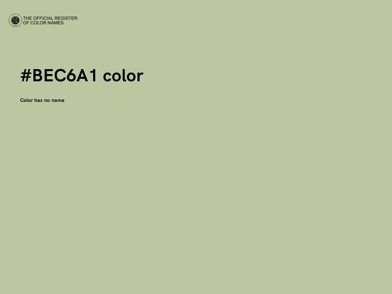 #BEC6A1 color image