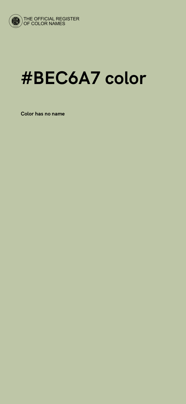 #BEC6A7 color image