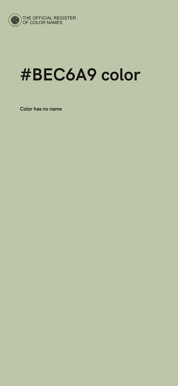 #BEC6A9 color image