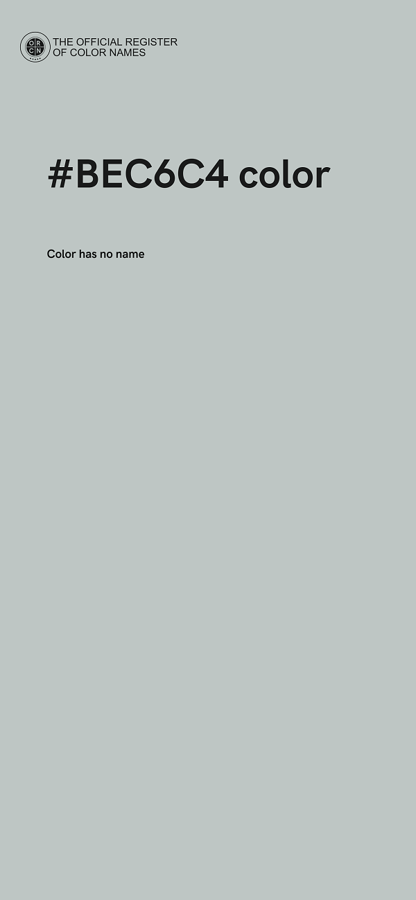 #BEC6C4 color image