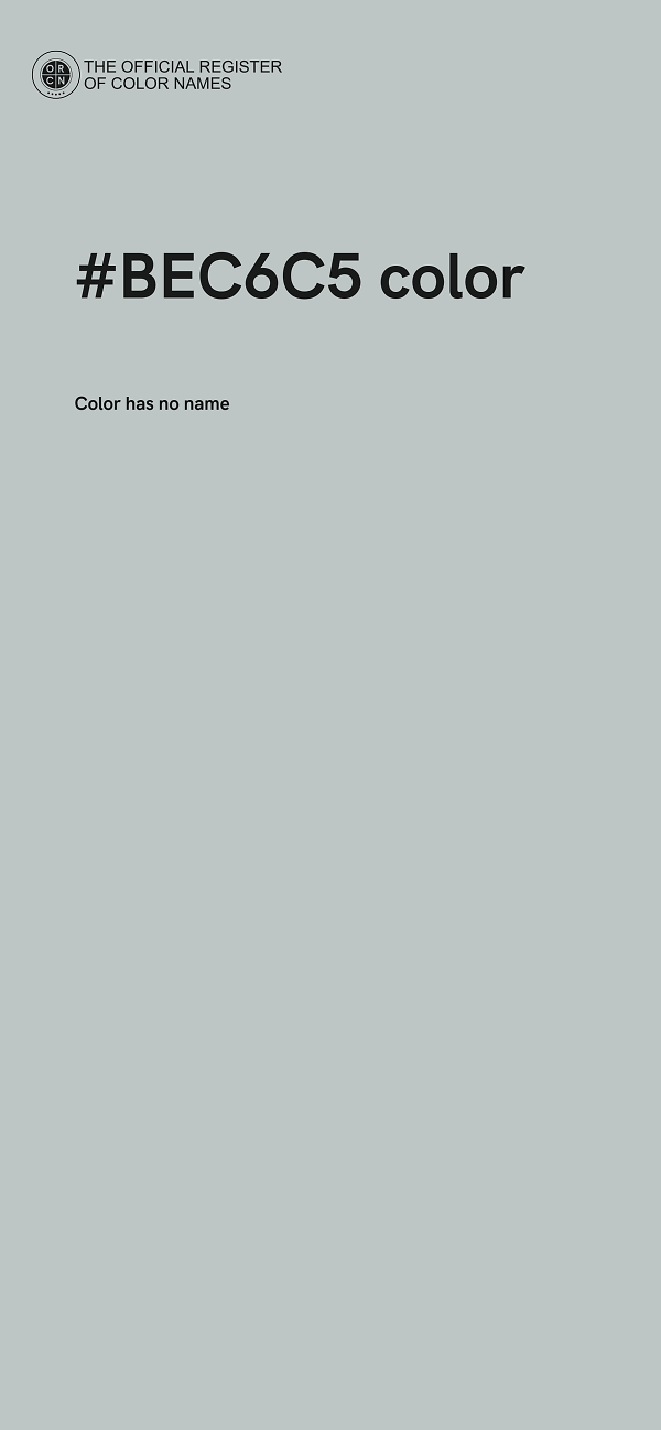 #BEC6C5 color image