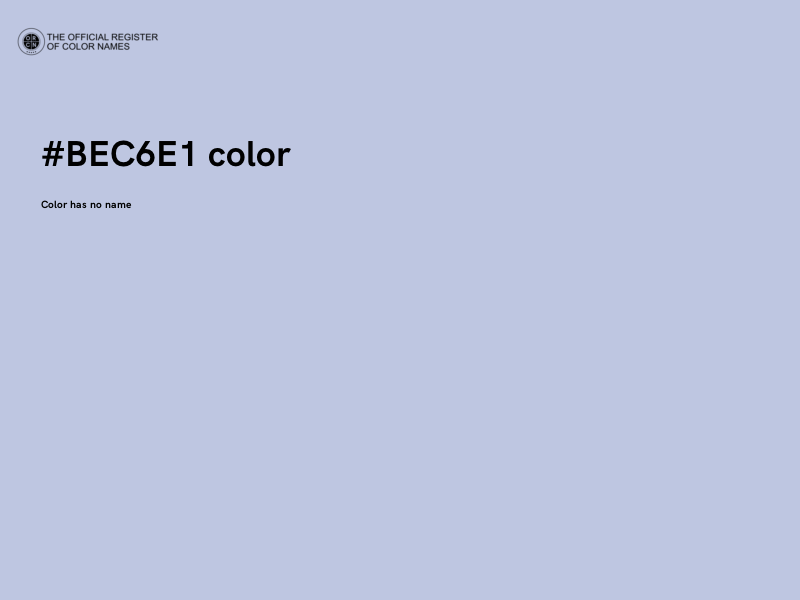 #BEC6E1 color image