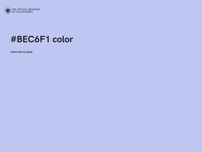 #BEC6F1 color image