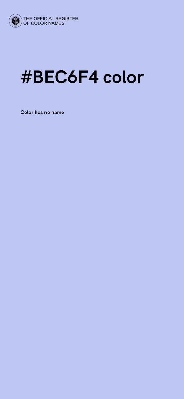 #BEC6F4 color image
