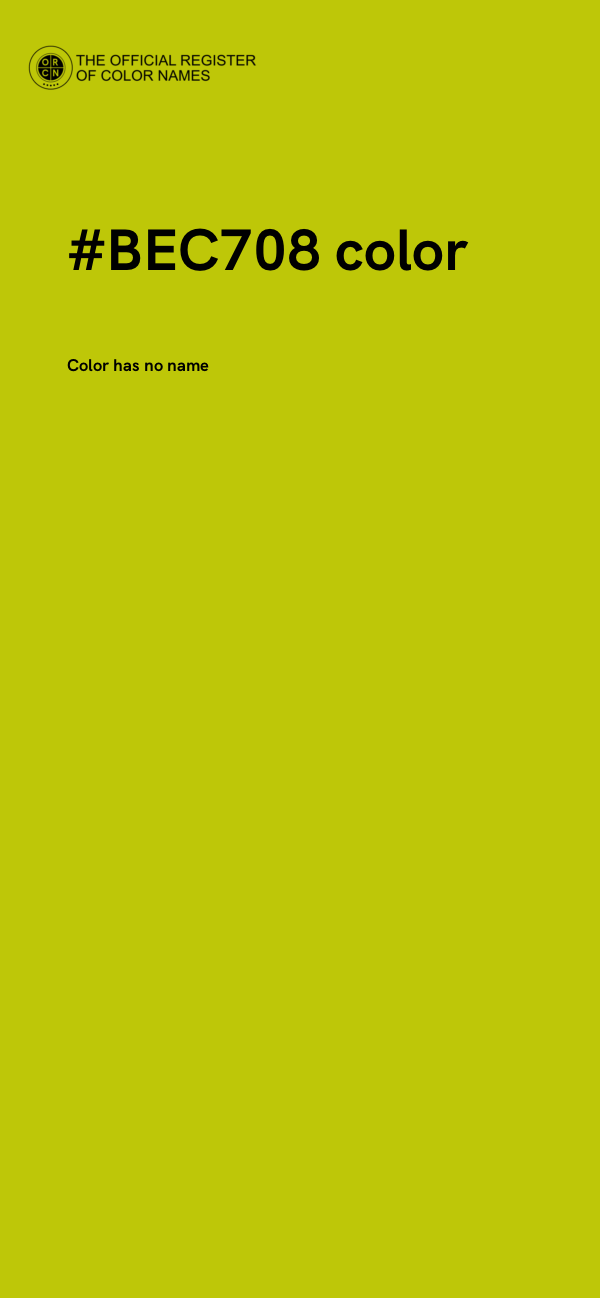 #BEC708 color image