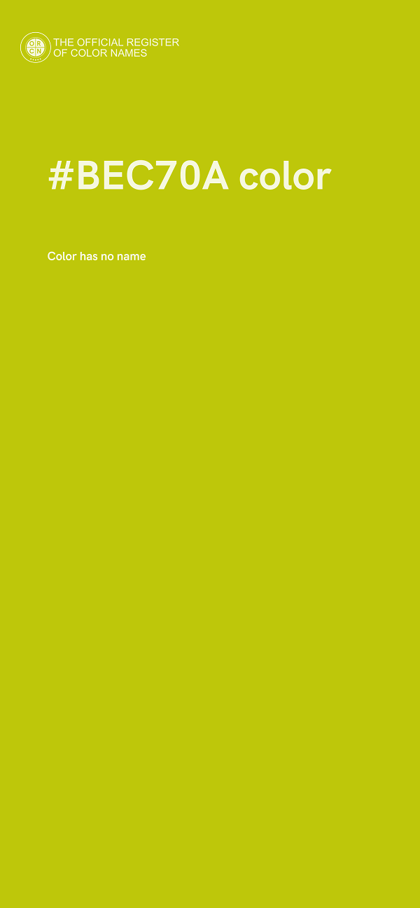 #BEC70A color image
