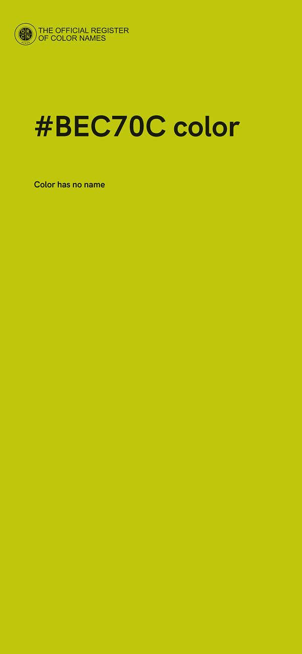 #BEC70C color image