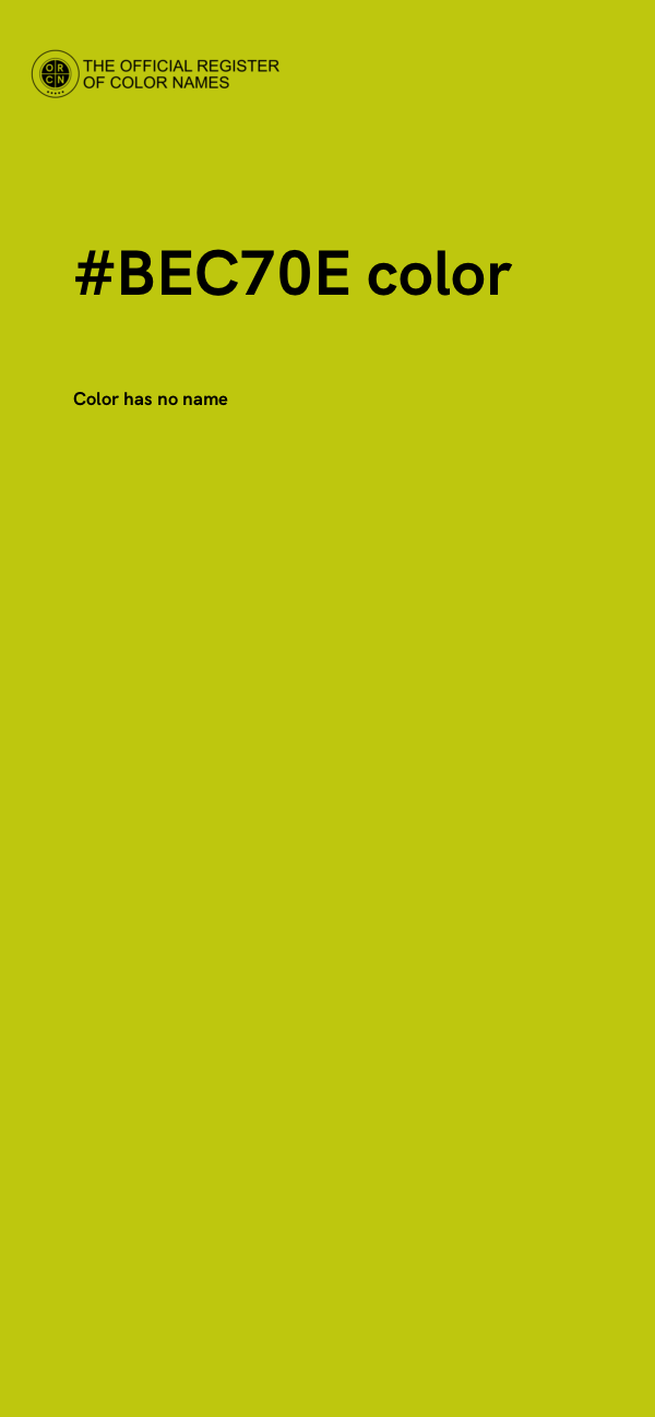 #BEC70E color image