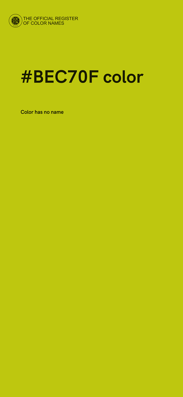#BEC70F color image