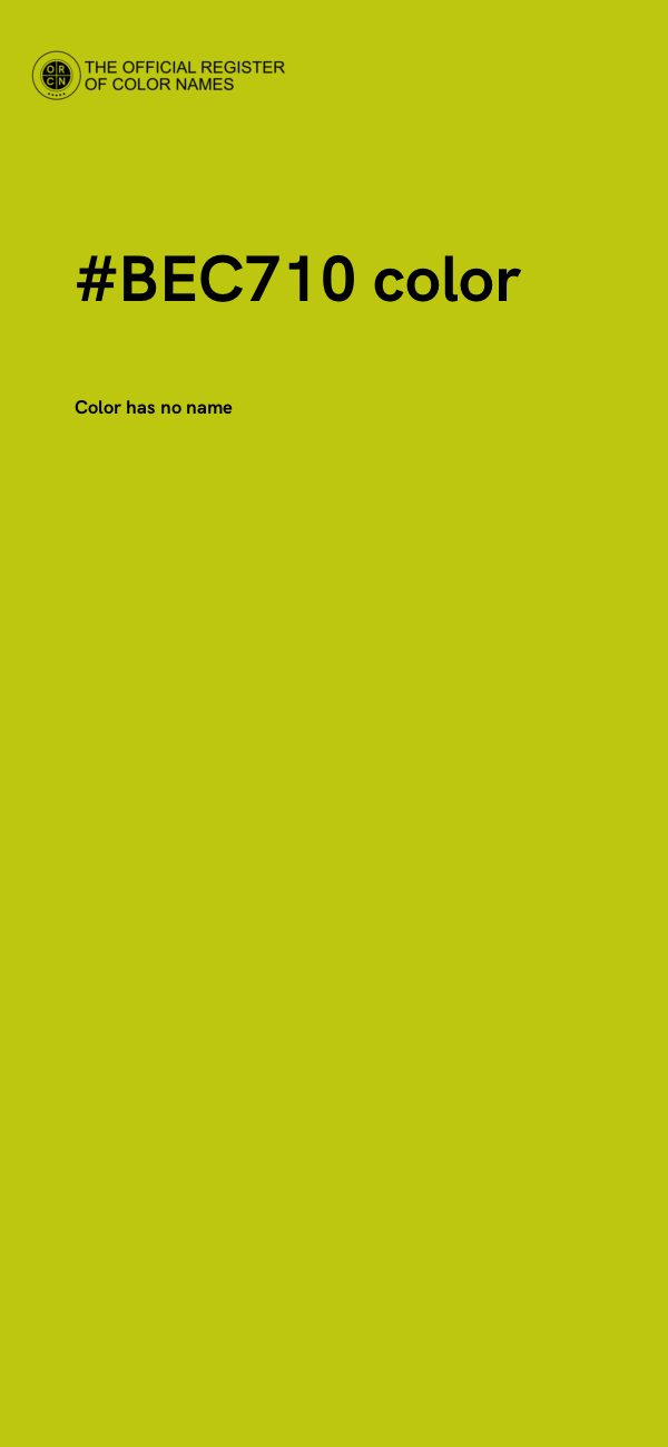 #BEC710 color image