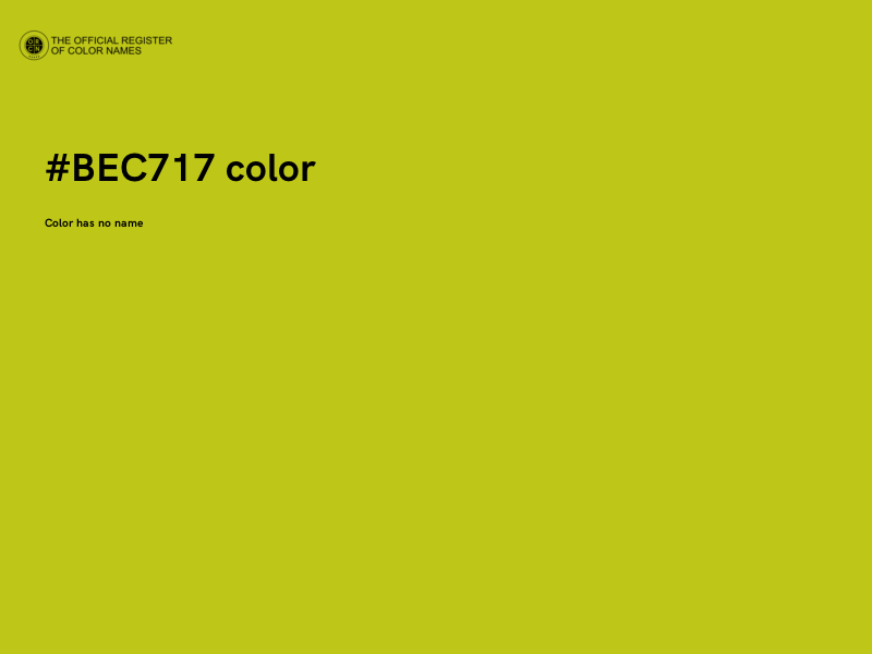 #BEC717 color image