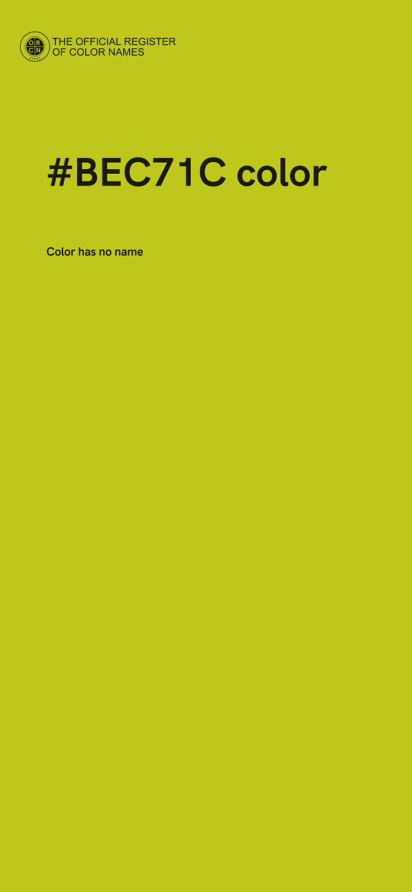 #BEC71C color image
