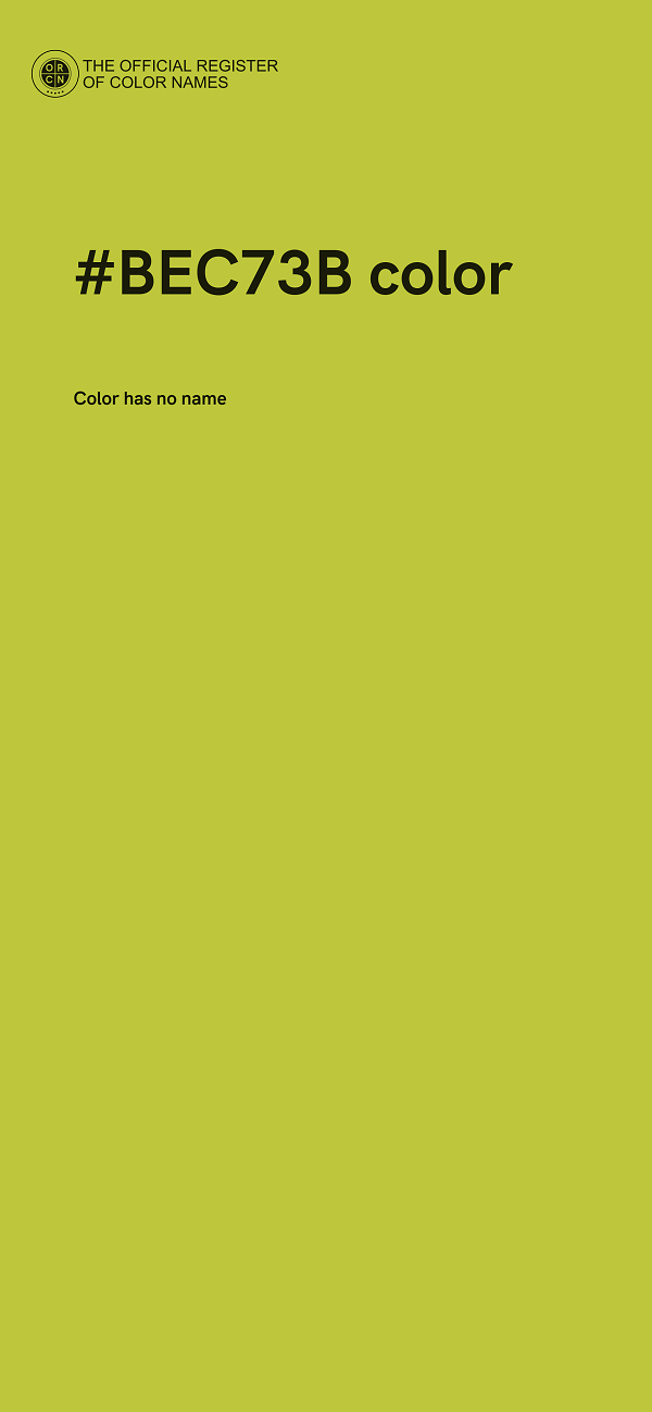 #BEC73B color image