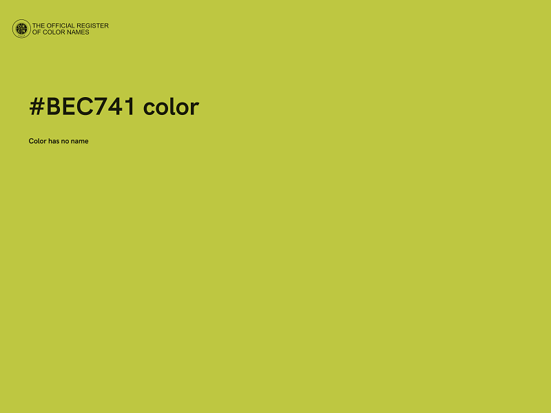 #BEC741 color image