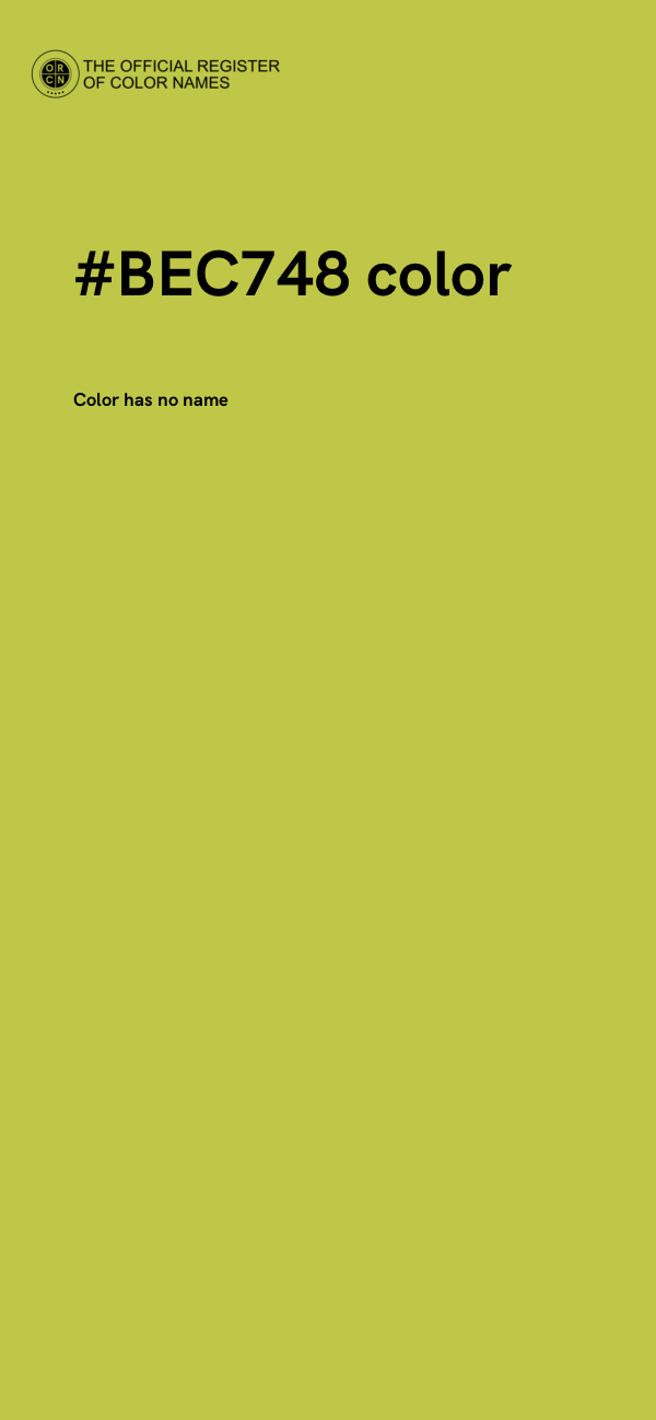 #BEC748 color image
