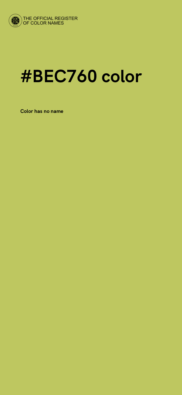 #BEC760 color image