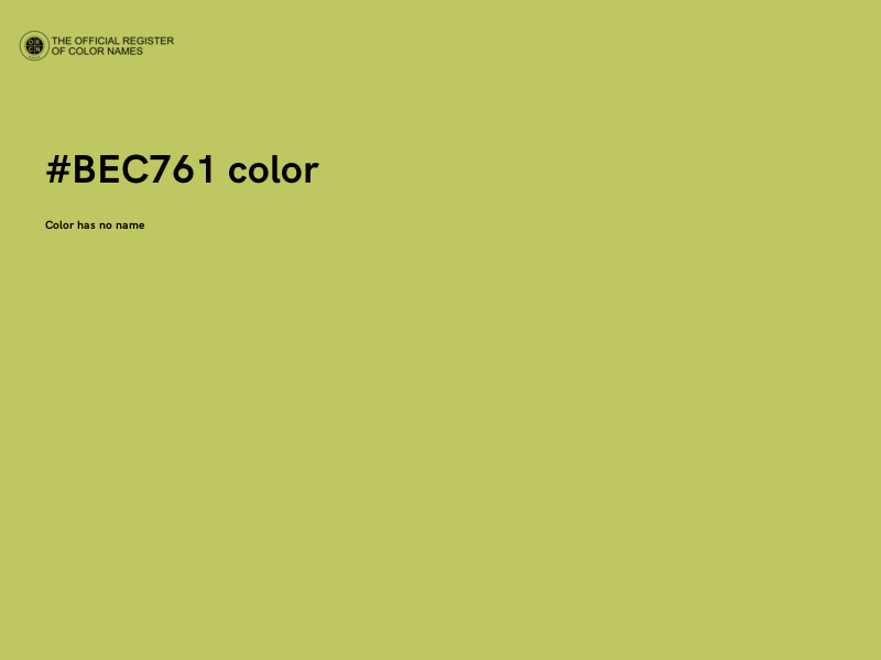 #BEC761 color image