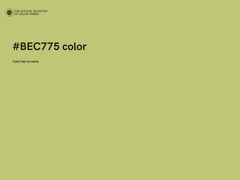 #BEC775 color image