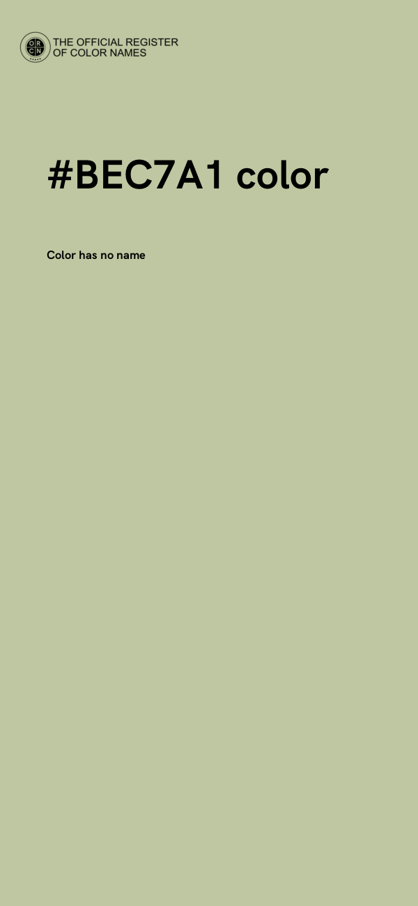#BEC7A1 color image