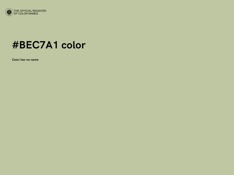 #BEC7A1 color image