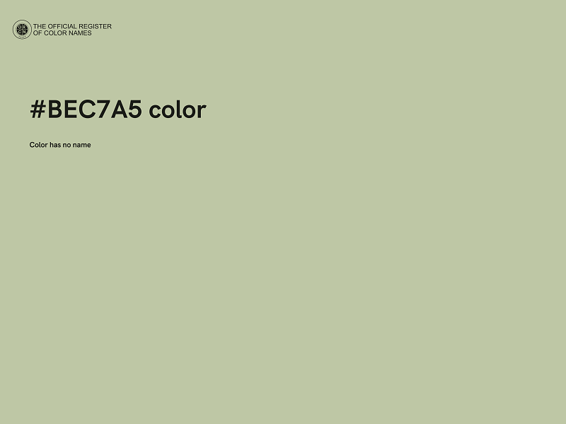 #BEC7A5 color image