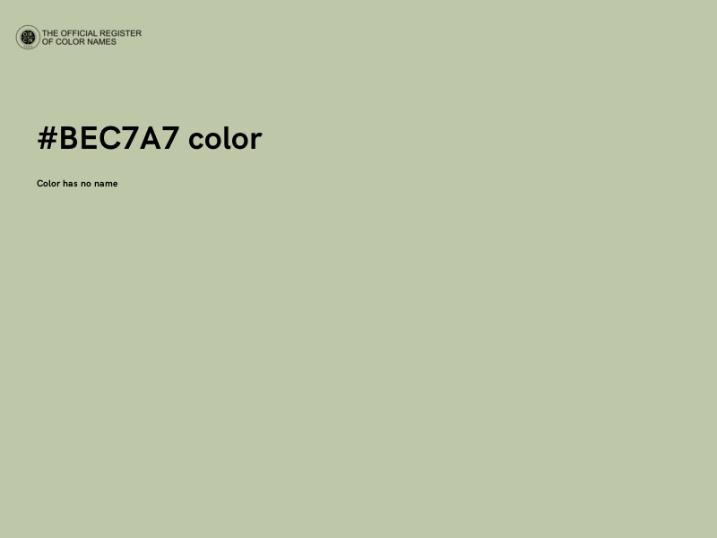 #BEC7A7 color image