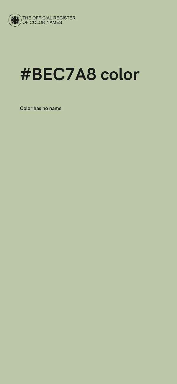 #BEC7A8 color image