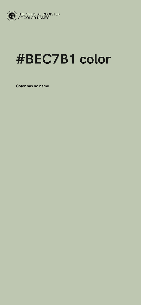 #BEC7B1 color image